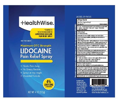 Label (92 59121 0625 Can Lbl Lidocaine Spray For Dailymed)